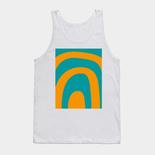 Boho gold and teal rainbow pattern Tank Top